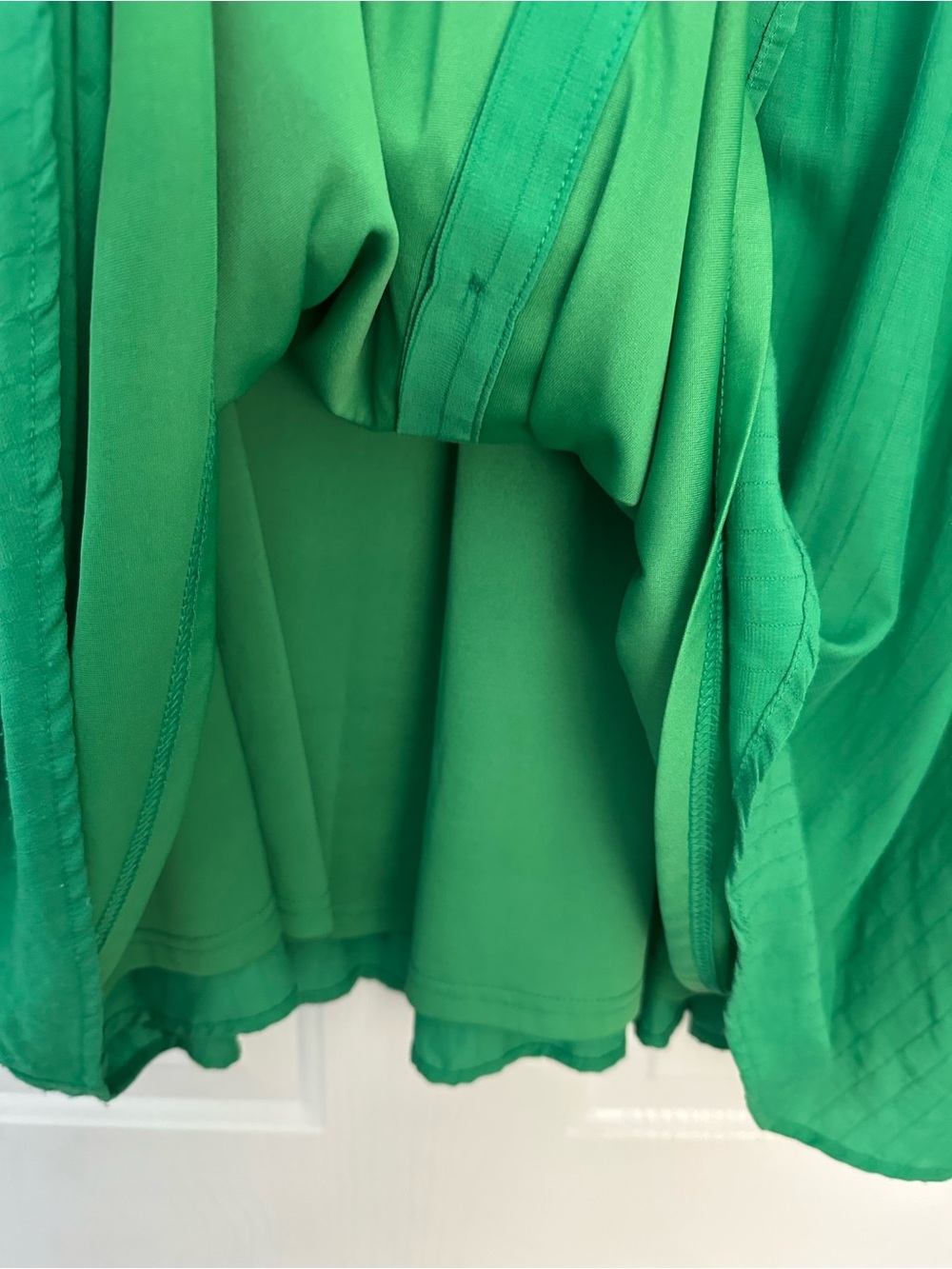 Entro Kelly Green Roll Sleeve Babydoll Shirt Dress Large - Picture 6 of 10